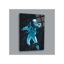 Sarmaşıklara Karışmış Astronot Uzay Ve Bilim Cam Tablo Pct0233 Uzay Temalı Dekoratif Duvar Tablosu, Çocuk Ve Genç Odası Dekoru,