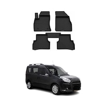 Fiat Doblo 2 2010-2022 Uyumlu 4d Havuzlu Paspas Kauçuk Siyah 5 Parça