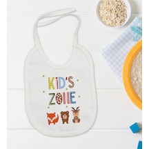 BK Kids Kids Zone Tasarımlı Bebek Mama Önlüğü - Model 1
