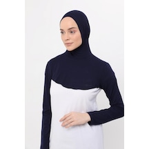 Altobeh Boyunluklu Boneli Uzun Kolluk Lacivert Çok Renkli Altobeh Boyunluklu Boneli Uzun Kolluk Lacivert Çok Renkli