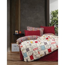 Cotton Box Modern Çift Kişilik Nevresim Takımı Joya Bordo