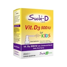 Suda-D Vitamin D3 500 IU Çocuklar İçin Günlük Oral Sprey 20 ML