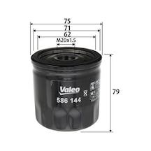 Valeo 586144 Yağ Filtresi Mercedes Om607 W176 W246 C117 X156 W415 . Renault Clıo Iv 12 Megane Iv 15 Duster 12 Symbol Iıı 14 Nıssan Qashqaı Iı 13 Juke 12 Note E12 13 16 1.5dci K9k A6071840225-152085488r-152089599r