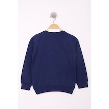 Toontoy Kids Toontoy Erkek Çocuk Uçak Baskılı Sweatshirt Lacivert