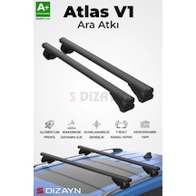 S-dizayn Renault Duster S-bar Atlas V1 Ara Atkı Tavan Taşıyıcı Barı Siyah 130 Cm 2024 Üzeri A+ Kalit