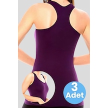 Uniquetrenders Kadın Sporcu Atlet Fitness Atlet Pilates Atlet Yoga Atlet 3'lü Set Mor
