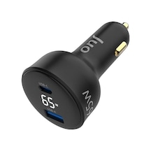 65w Led Ekranlı Type-c + Usb-a Araç Şarj Aleti & & Notebook Araç İçi Şarj Cihazı