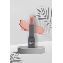 Yoğun Renk Veren Uzun Süre Kalıcı Nemlendirici Kadifemsi Mat Ruj - Matte Lipstick 401 Soft Pink Çok Renkli