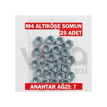 M4 Altı Köşe Somun 25 Li Çinko Kaplı 1