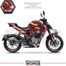 Cfmoto 250nk Sticker Kaplama The Flash Motor Kaplama Modeli Hazır Kit 2023 / 2025 Uyumlu Siyah