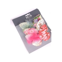 Salmanlı Koopman Tül Perde Dekoratif Kağıt Baskılı Kelebek Çok Renkli