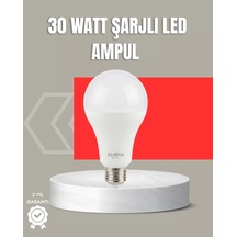 30w Şarjlı Led Ampul E27 Duy %80 Enerji Tasarruflu Soğuk Beyaz Çok Renkli