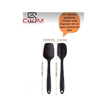 Ckm Silikon Silikon Yanmaz Yapışmaz 2li Spatula-sıyırma Seti Siyah Siyah Diğer