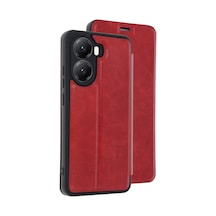 Mey İthalat Poco X7 Pro Kılıf Flip Cover - Kırmızı 11