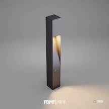 FoneLight Luzerra 75 cm LED Bahçe Aydınlatma Direği Antrasit Alüminyum IP65 Bollard Peyzaj Yürüyüş Yolu Lambası 9W 4000K