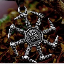 Aslanmaz Çelik Viking Mitoloji Kolovrat Pagan Güneş Kolye