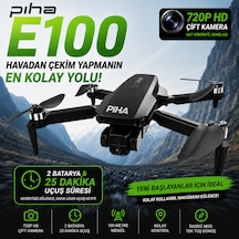 E100 Fırçasız Motor Hd 720p Çift Kameralı 2batarya&25dakika Uçuş Taşıma Çantalı Drone
