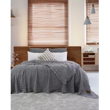 Şaheser Home Collection Müslin Yatak Örtüsü Çift Kişilik Oscar K.gri Çok Renkli