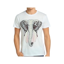 Bant Giyim - Kelebek Fil Beyaz Erkek T-Shirt Tişört