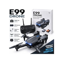 Lb Hd Kameralı E99 Pro Drone - 4k Çift Kamera 25 Dakika 200m Mesafe Başsız Model Gece Uçan Wıfı Katlanabilir Drone