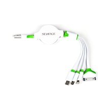 Makaralı 4in1 USB Kablo - Yeşil
