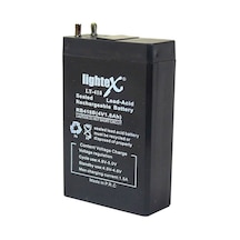4 VOLT 1.80 AMPER 7.5X5X2 LİGHTEX LT-418 AKÜ 50*22*75 mm
