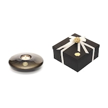 Siyah Golden Glow Cam Mumluk Ve Tealight Seti Dekoratif Sıvama Kutulu