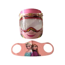 Gürbey Elsa Baskılı Çocuk Siperlik + Elsa Desenli Çocuk Maske