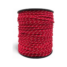 Mg Ropes Bileklik,outdoor Ve Hobi Paracord İp 4 Mm No:25 10 Metre Kırmızı Beyaz Desen