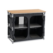 Outwell Padres Xl Storage Unit Bambu Portatif Kamp Mutfağı Çok Renkli