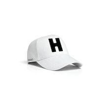 Ogc H Harfi Unisex Şapka Beyaz