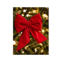 Mini Boy Kırmızı Kumaş Fiyonk Yılbaşı Çam Ağacı Süsü Dekoratif Kurdele Noel Ve Yeni Yıl Süsü 16 Cm Kırmızı - 922634010