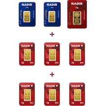 Nadir Gold 24 Ayar 16 Gram Altın 1 Ad 5 Gram Altın + 2 Ad 2,5 Gram Altın + 6 Ad 1 Gram Altın