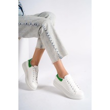 Mubiano Mbmkq200-by Kadın Kalın Taban Beyaz/yeşil Sneaker & Spor Ayakkabı Beyaz/yeşil