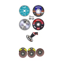 Taşlama Kesme Diski Seti Ve 6 Adet Flap Disk Zımpara 115 Mm Matkap Aparatlı Avantajlı Paket