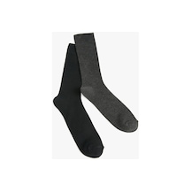 Koton Basic 2'li Soket Çorap Seti Çok Renkli Antrasit 4wam80406aa 4WAM80406AA931