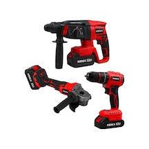 Rodex RDX3003 A.k 3'lü Makine Seti 20V 2x4.0AH Li-Ion Darbeli Matkap 45NM + Kırıcı Delici 2.5J + Avuç Taşlama 125MM Rodex RDX3003 A.k 3'lü Makine Seti 20V 2x4.0AH Li-Ion Darbeli Matkap 45NM + Kırıcı Delici 2.5J + Avuç Taşlama 125MM