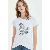 Shawn Mendes Hair Baskılı Beyaz Kadın Tshirt