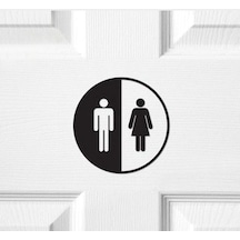 Klozet Banyo Sticker Wc Yapıştırma Resim 9 Siyah