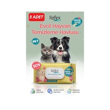 Reflex Care Evcil Hayvanlar İçin Çok Amaçlı Hijyenik Temizleme Havlusu 50 Li Nergis Çiçeği Kokulu 3 Paket