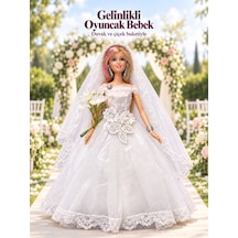 Halley Gelinlikli Moda Oyuncak Bebek - Duvaklı & Buketli - Sarı Uzun Saçlı