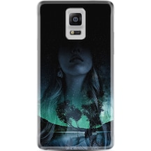 Samsung Uyumlu Galaxy Note 4 Kılıf Silikon Desenli Lost Girl 1809