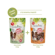 Garden Mix 2'li Avantaj Paketi Dana Kulak 100 G + Dana Paça Derisi 100 G Doğal Köpek Ödülü