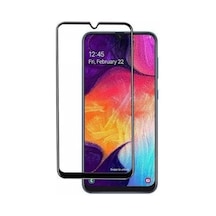Samsung Galaxy Uyumlu A20 Siyah 5D Tam Kaplayan Ekran Koruyucu Cam