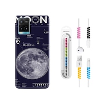 Vivo Y33S Kılıf Kablo Koruyuculu Moon Info 1424