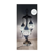 El Yapımı Otantik Mozaik Minik Lambader 3 Lü Beyaz - 719096800 Diğer