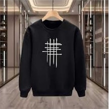 Kozia Outdoors Baskılı Oyaka Unisex Oversize Sweatshirt Siyah