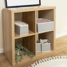 4 Lü Çekmece Düzenleyici Organizer Dekoratif Sepet Hurç 4 Lü Çekmece Çizgili Diğer