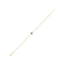 Çgk Çiğdem Gürel Kuyumculuk Yeşil Damla Altın Bileklik Çok Renkli