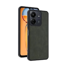 Jenerik Xiaomi Redmi 13c Kılıf Aras Deri Kapak - Açık Yeşil